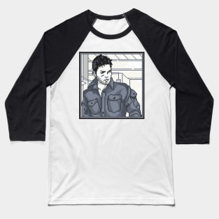 Resident Evil Chris Redfield Pixel Art Baseball T-Shirt